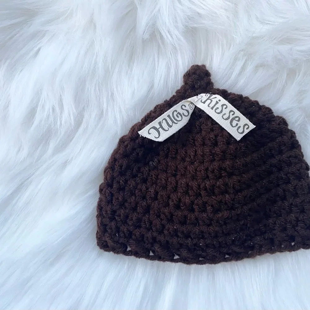 Crochet Baby Hat 0-3 Months Hershey Kiss